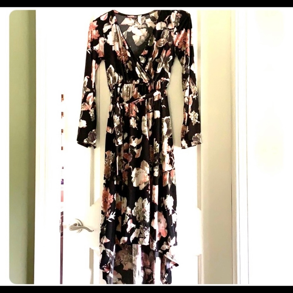 Pinkblush Black Floral Maternity Dress